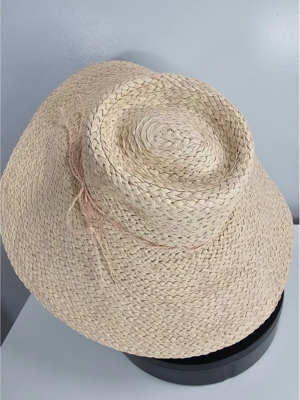 Ellen Tracy Wide Brim Straw Sun Hat